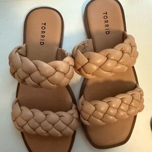 Torrid Tan Braided Slide Sandals